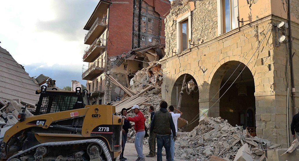 Последствия землетрясения в Италии архивное