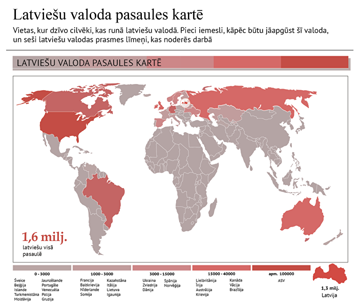 Latviešu valoda pasaules kartē Latviešu valoda pasaules kartē