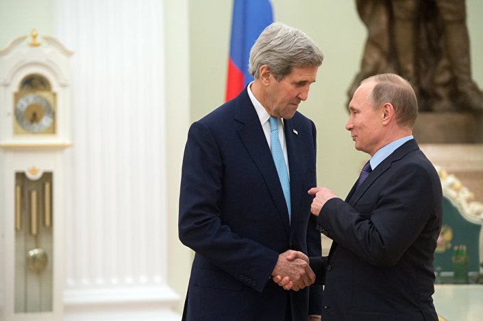 Встреча президента РФ В.Путина с госсекретарем США Д.Керри Встреча президента РФ В.Путина с госсекретарем США Д.Керри