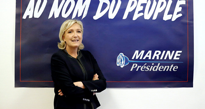 Francijas prezidenta kandidāte Lepēna Francijas prezidenta kandidāte Lepēna