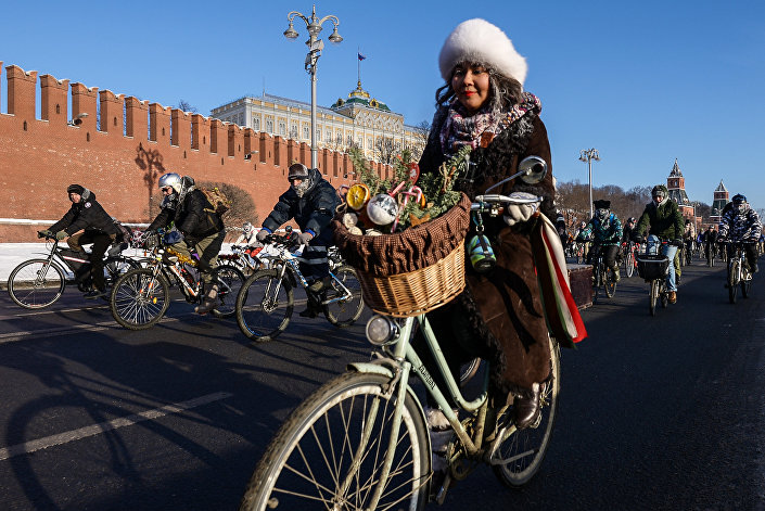 Второй зимний Московский велопарад Второй зимний Московский велопарад