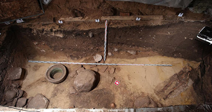 Останки, обнаруженные на горе Гедиминаса в Вильнюсе