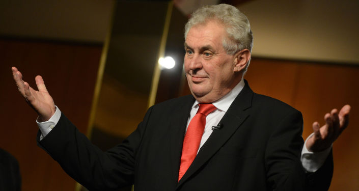 Čehijas prezidents Milošs Zēmans Čehijas prezidents Milošs Zēmans