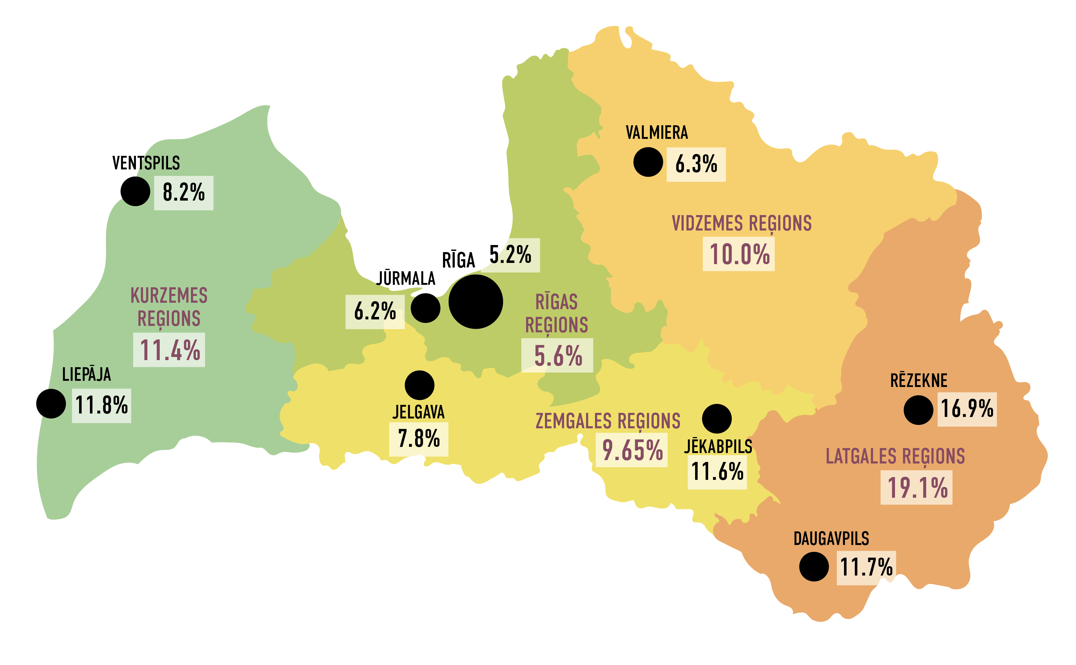Reģistrētais bezdarba līmenis Latvijā 2016. gada 31. janvārī Reģistrētais bezdarba līmenis Latvijā 2016. gada 31. janvārī